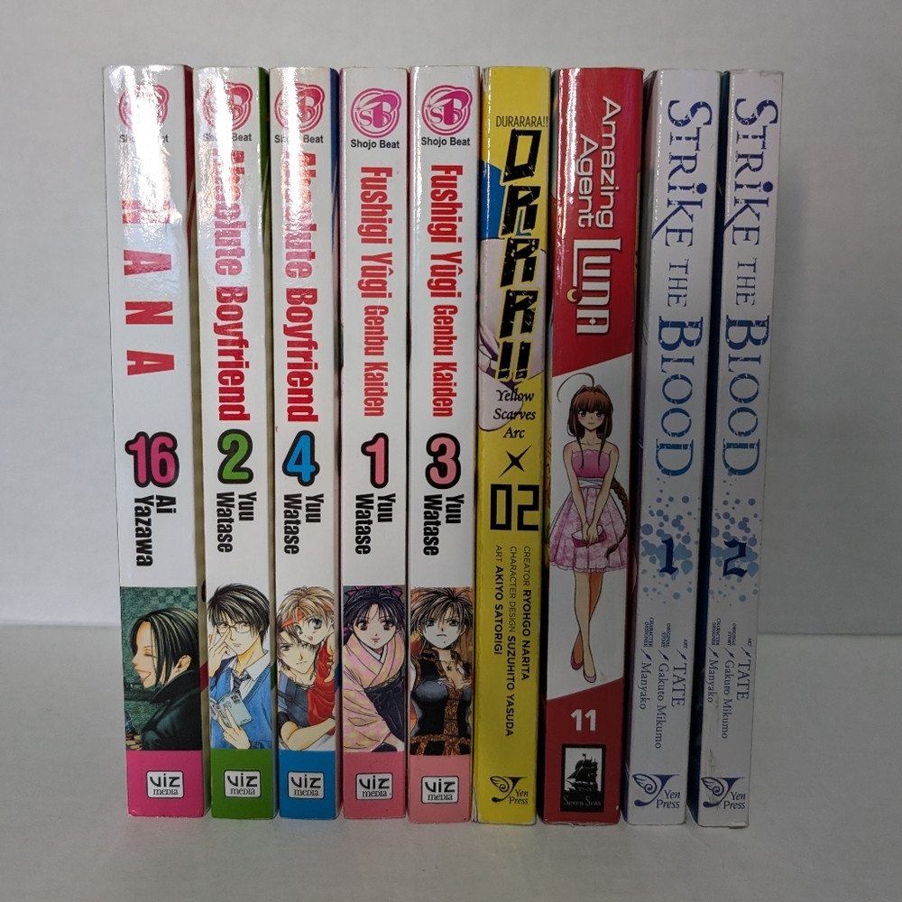 Manga lot 9 volumes total